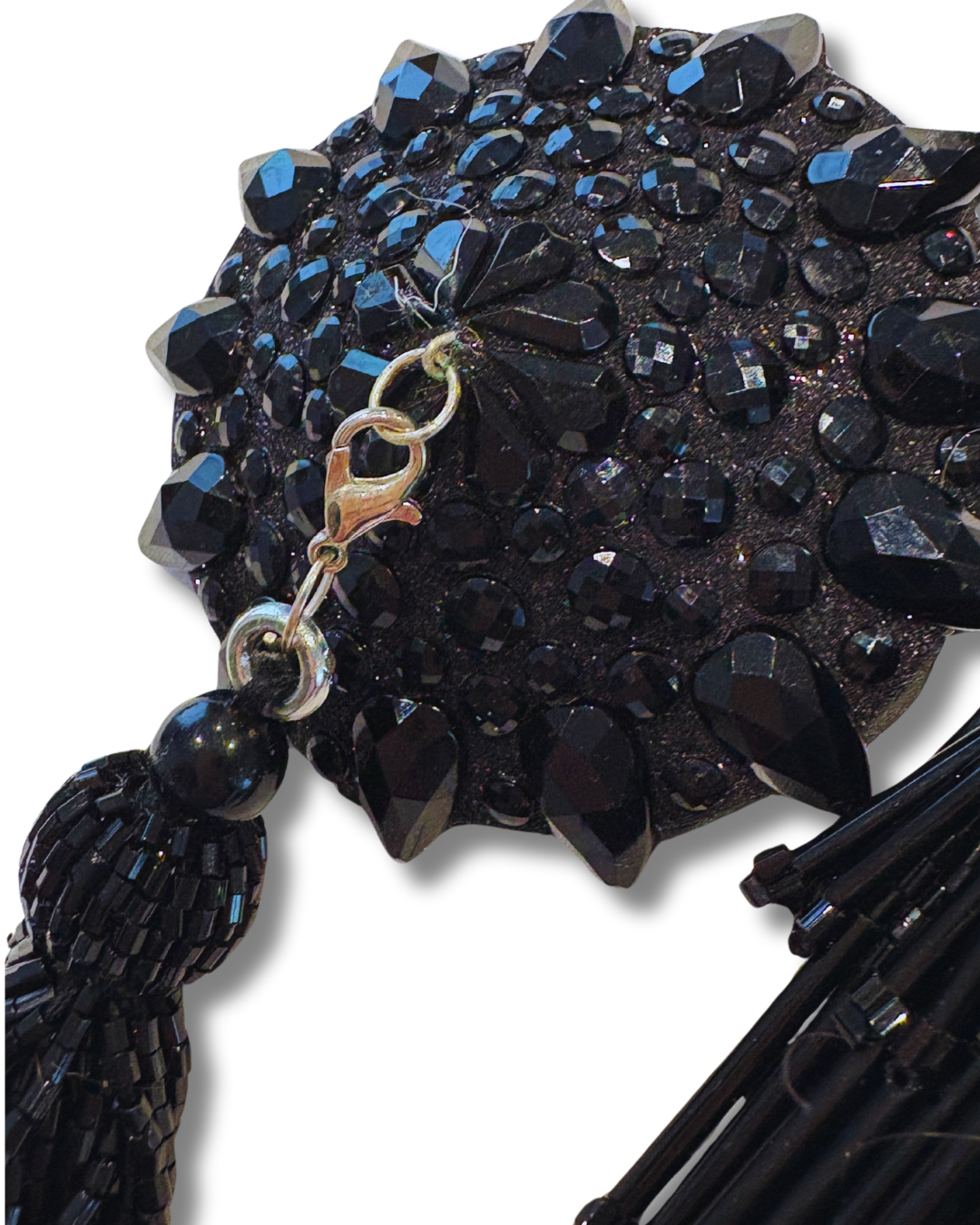 DITA VON TEESE Teesorama (Decadent Black) Glitter & Gem Pasties with Removable Hand-Beaded Tassels (2pcs)